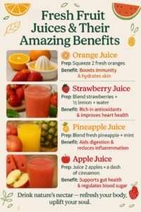 Health benefits of fresh juice