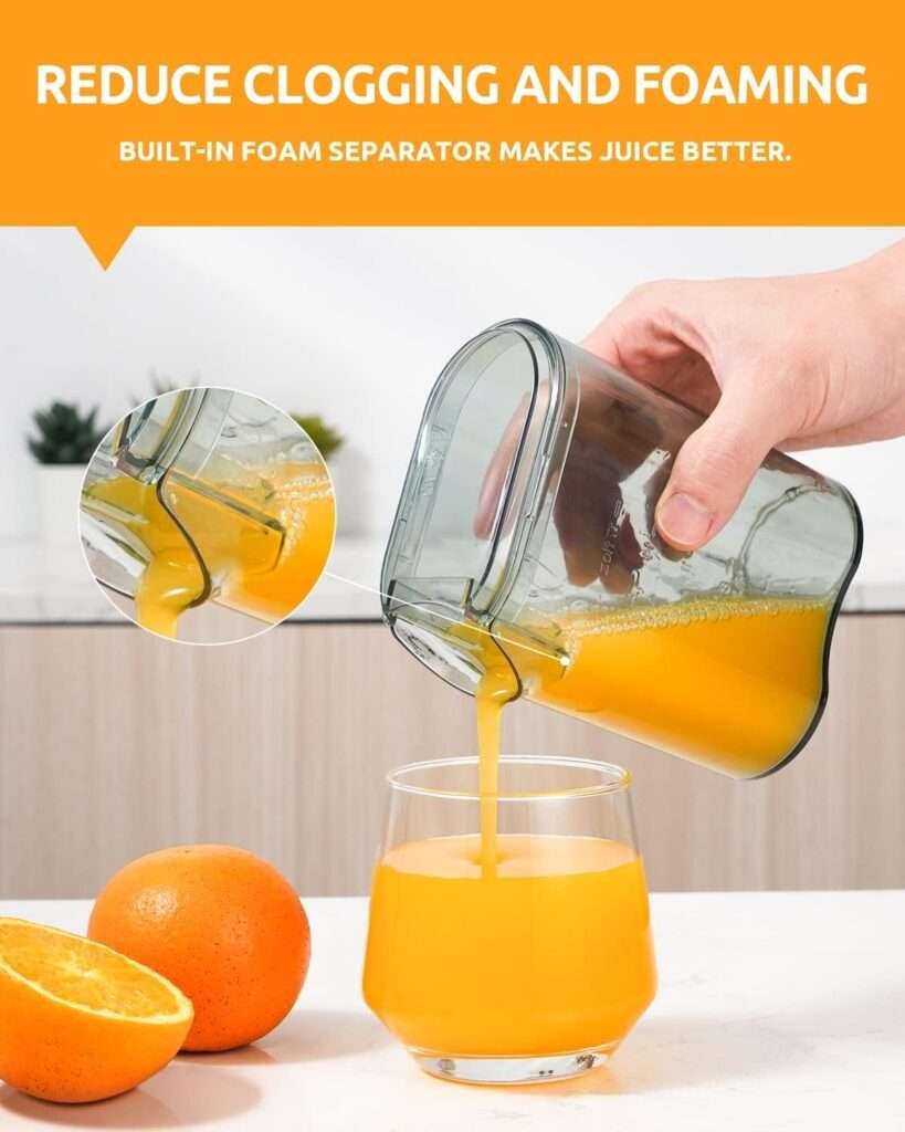 GDOR 800W Juicer Machine, 3” Wide Feed Chute, Dual-Speed Centrifugal Juicer for Fruits Vegetables, Anti-Drip Function, BPA-Free, Easy to Clean with Brush, White